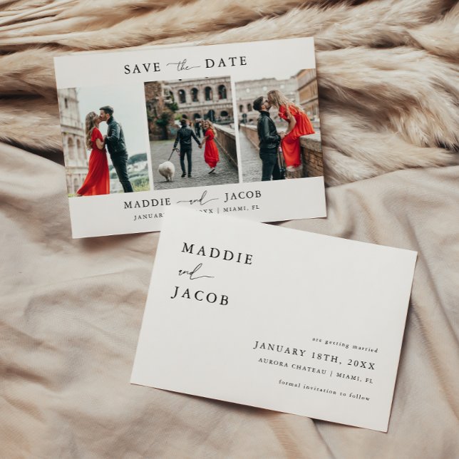 Reserve A Data Casamento com Foto de Script Moderno e Elegante 3 (Criador carregado)