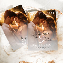 Reserve A Data Casamento com Foto Minimalista Elegante Moderna