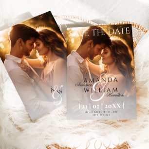 Reserve A Data Casamento com Foto Minimalista Elegante Moderna