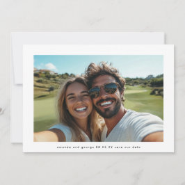 Reserve A Data Casamento com Foto Minimalista Simples Moderna