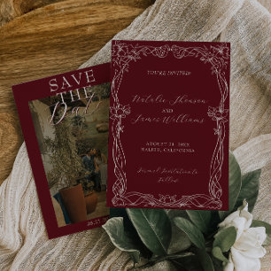 Reserve A Data Casamento com Foto Romântica de Dinheiro Antigo Bu