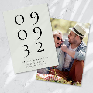Reserve A Data Casamento com Fotografia Simples Sage Green