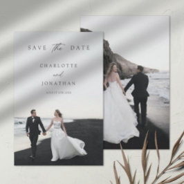 Reserve A Data Casamento com Fotografias Modernas Elegante 2