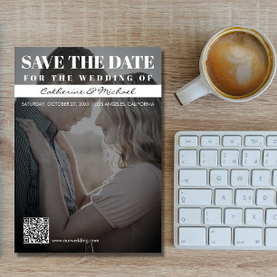 Reserve A Data Casamento com o Código QR da Tendy Dark Photo Tren