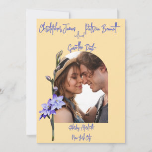 Reserve A Data Casamento com Orquídea Solar Amarelo-Manteiga e Li