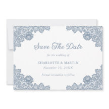 Casamento com rendas azuis e herbáceas