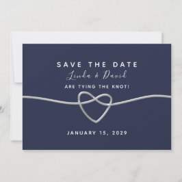 Reserve A Data Casamento com Roteiro Azul Marinho