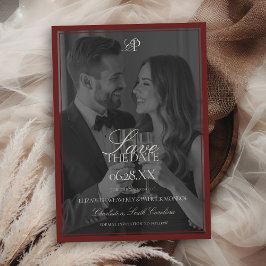 Reserve A Data Casamento com Sobreposição de Tipo de Foto Moderna
