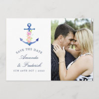 Casamento com tema náutico em aquarela Salve a dat