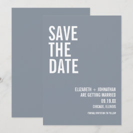 Reserve A Data Casamento com Tipografia Azul Simples