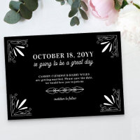 Casamento com Tipografia Branca e Preta em Deco Vi