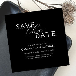 Reserve A Data Casamento com Tipografia Branca Simples Clássica P