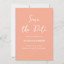Casamento com Tipografia de Peach Script Casual