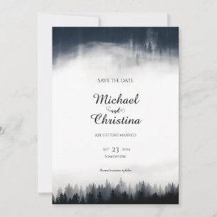 Reserve A Data Casamento com vegetação nebulosa mínima