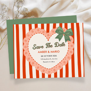 Reserve A Data Casamento coquete retrô