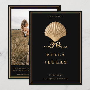 Reserve A Data Casamento Costeiro de Luxo de Seashell, Arco Doura