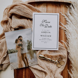 Reserve A Data casamento da caligrafia preta Salvar Data