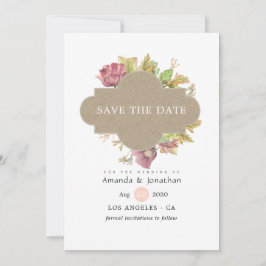 Reserve A Data Casamento da Floresta Rustic Watercolor