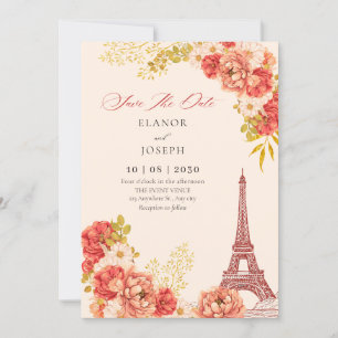 Reserve A Data Casamento da Torre Eiffel de Paris Floral