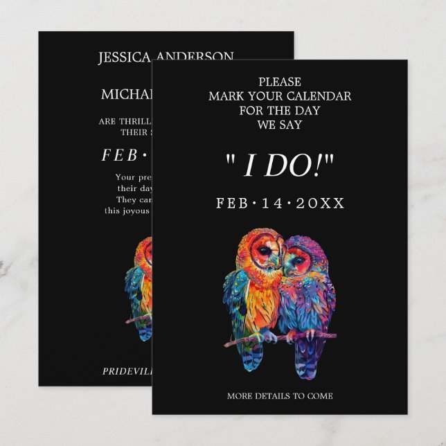 Reserve A Data 🌈 casamento da Unidade Eterna LGBTQ (Frente/Verso)