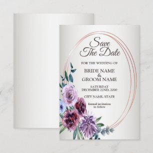 Reserve A Data Casamento de Aquarela Geométrica Floral Vermelha R