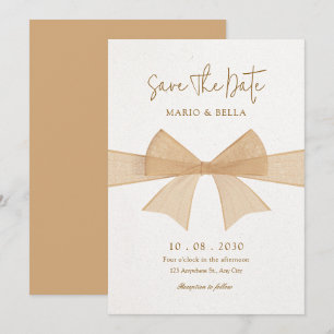 Reserve A Data Casamento de arco marrom bege suave