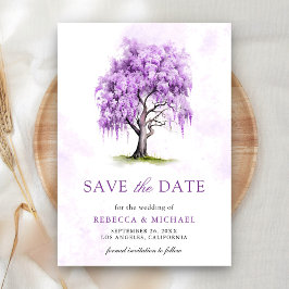 Reserve A Data Casamento de Árvore Floral de Wisteria Purple