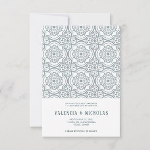 Reserve A Data Casamento de Azulejo espanhol Salvar a Data