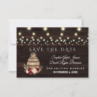 Reserve A Data Casamento de Barrel de Vinho Floral de Charm Fall