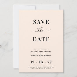 Reserve A Data Casamento de Blush Minimalista Moderno