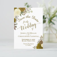 Casamento de Boho Floral Floral com Rosas Dourados