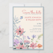 Casamento de borboleta de flores em pastel aquarel