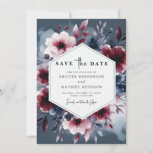 Reserve A Data Casamento de Borgonha da Caligrafia Formal