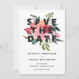 Reserve A Data Casamento de Botânicas em Aquarela Vintage