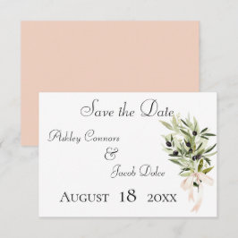 Reserve A Data Casamento de Buquês de Branch de Oliva