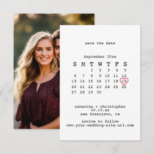 Reserve A Data Casamento de Calender Minimalista Branco Avant-Gar