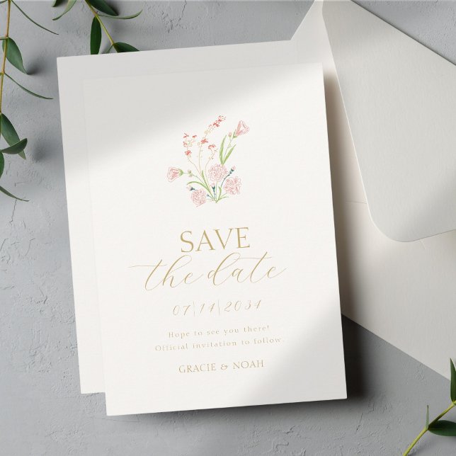 Reserve A Data Casamento de Caligrafia Chic Ivory (Criador carregado)