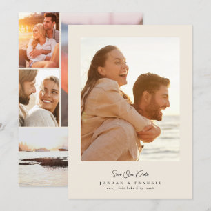 Reserve A Data casamento de caligrafia com script de colagem de 5