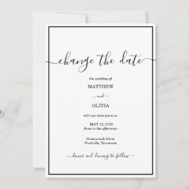 Reserve A Data Casamento de Caligrafia Elegante Moderno
