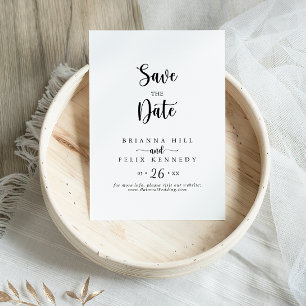 Reserve A Data Casamento de caligrafia minimalista