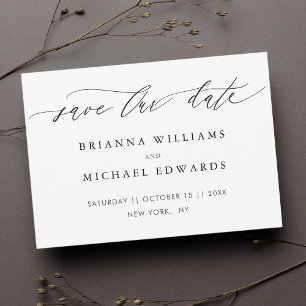 Reserve A Data Casamento de Caligrafia Moderna Simples