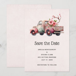 Reserve A Data Casamento de Caminhões do Fazendeiro de Vintagem R