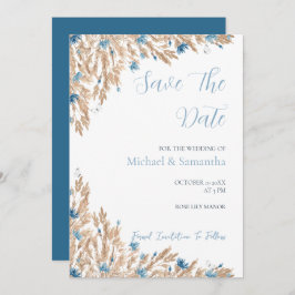 Reserve A Data Casamento de Campos Pó Azul Campo