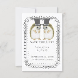 Reserve A Data Casamento De Casal De Gay De Chapéu Bonito Salve A