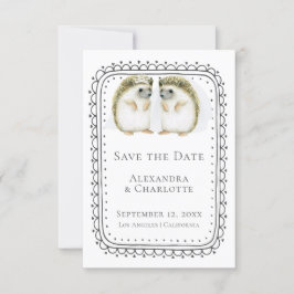 Reserve A Data Casamento de Casal Lésbico de Bela Hedgehog Salva