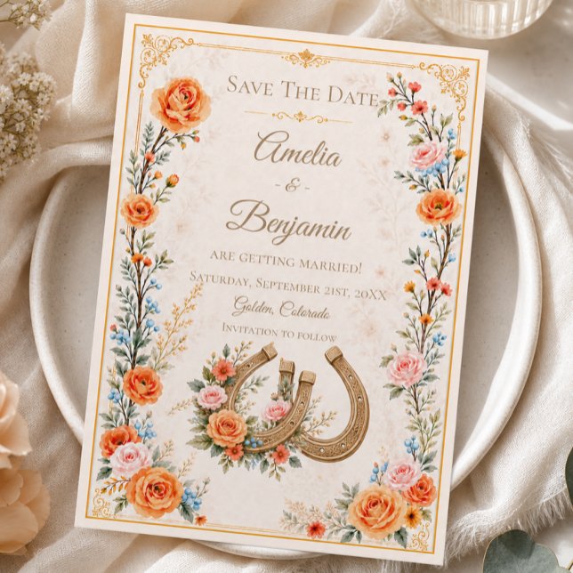 Reserve A Data Casamento de Cavalo Salvar a Data (Criador carregado)