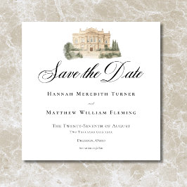 Reserve A Data Casamento de Cenas de Vintagem Neoclássica