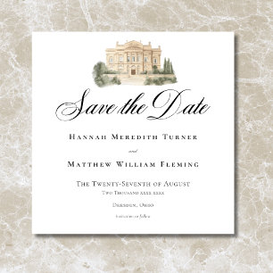 Reserve A Data Casamento de Cenas de Vintagem Neoclássica