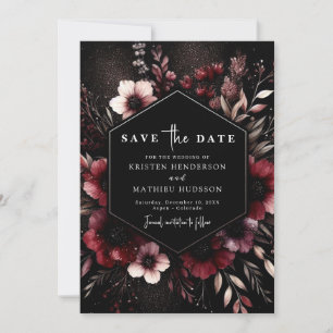 Reserve A Data Casamento de Chic Watercolor Burgundy