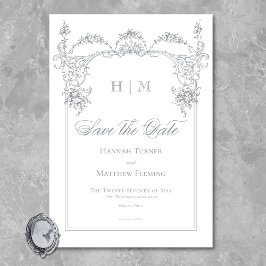 Reserve A Data Casamento de Chinoiserie Vitoriana da Cinza France